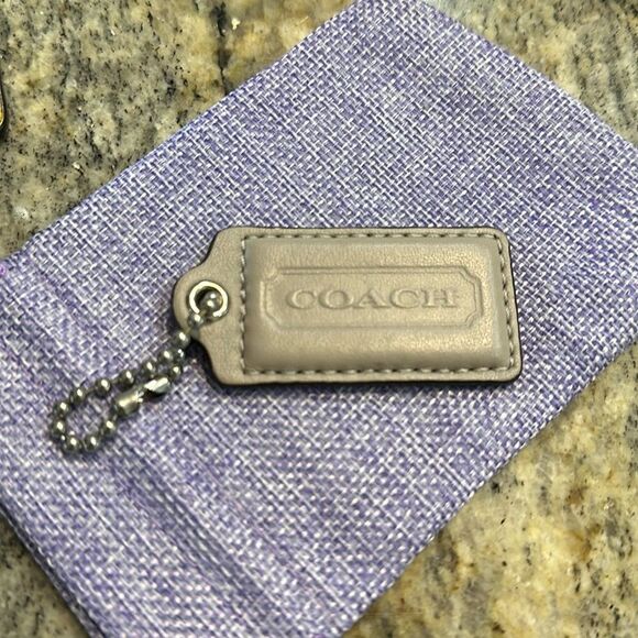 Coach Hang Tag Replacement Piece Leather Gray - Picture 1 of 4